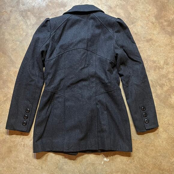 Vintage 80s Guess Los Angeles Wool Pea Coat - Picture 3 of 4